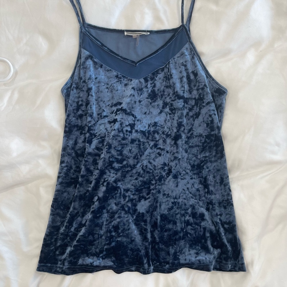 Velvety soft blue tank
